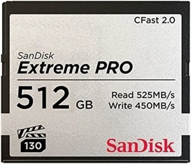 Alt view image 5 of 6 - SanDisk - SDCFSP-512G-A46D - SanDisk Extreme Pro 512 GB CFast Card - 525 MB/s Read - 450 MB/s Write - 2933x Memory Speed