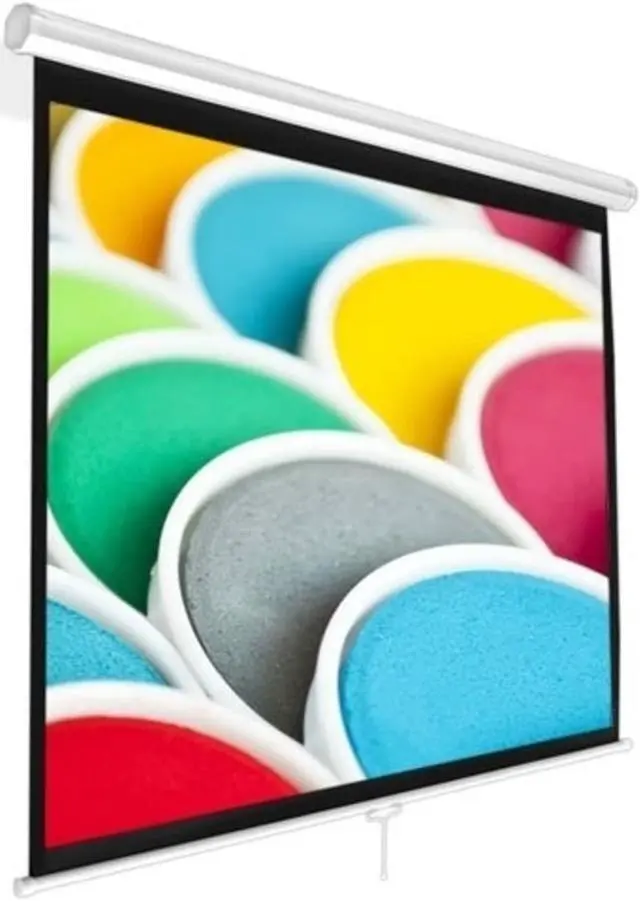 Alt view image 4 of 5 - PyleHome - Universal 72-Inch Roll-Down Pull-Down Manual Projection Screen (42.5'' x 56.6'') Matte White