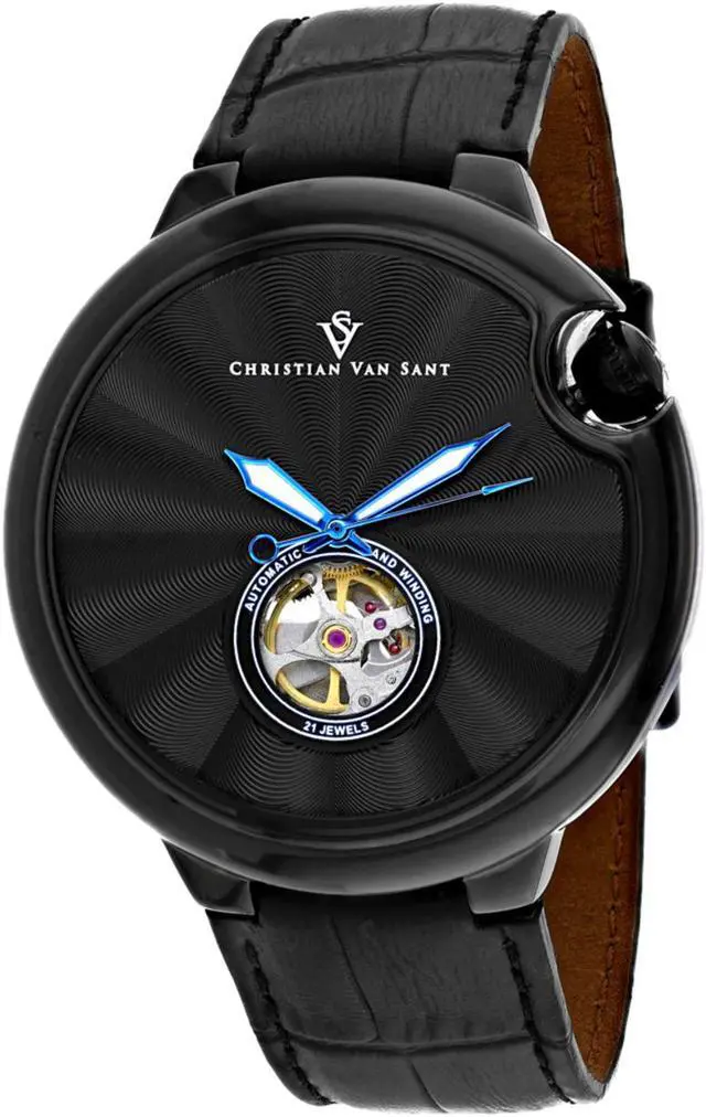 Alt view image 3 of 3 - Christian Van Sant Men's Cyclone Automatic Watch Automatic Mineral Crystal