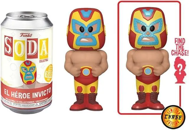 Alt view image 2 of 3 - Funko POP Soda Marvel Luchadores Iron Man 4.25" Wrestling Figure Collectible