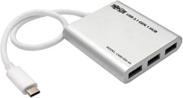 Alt view image 7 of 17 - Tripp Lite 4-Port Portable USB 3.1 Gen 1 USB Type-C USB-C Hub Tablet Laptop (U460-004-4A)