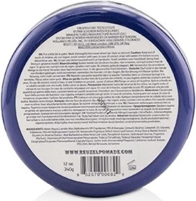 Alt view image 3 of 10 - ZZRST Reuzel Holands Finest Ointment Fiber Pomade Blue Tin 12 Ounce