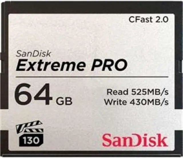 Alt view image 9 of 16 - SanDisk - SDCFSP-064G-A46D - SanDisk Extreme Pro 64 GB CFast Card - 525 MB/s Read - 430 MB/s Write - Lifetime Warranty