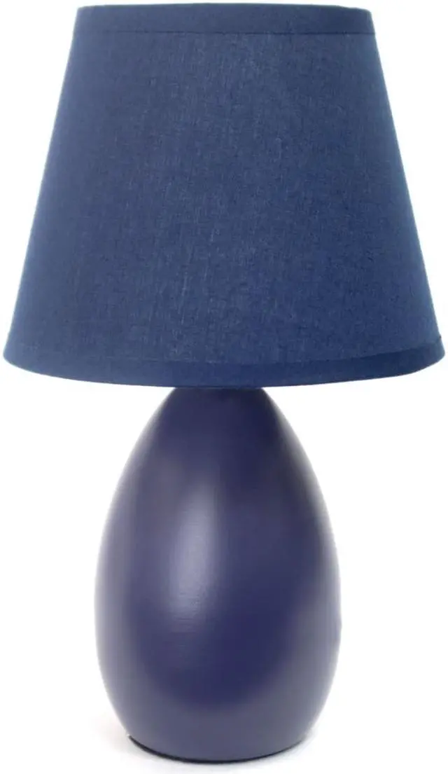 Alt view image 5 of 12 - Simple Designs Mini  Egg Oval Ceramic Table Lamp