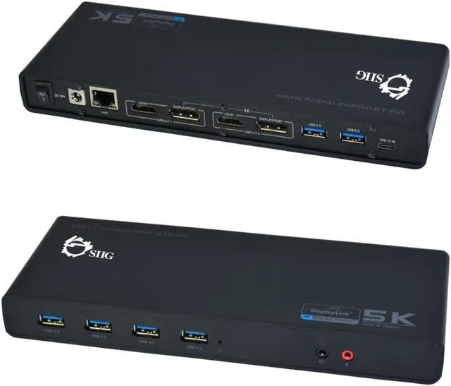 Alt view image 11 of 20 - SIIG JU-DK0411-S1 Video Dock With Usb 3.0 4K Displayport Hdmi Usb-C