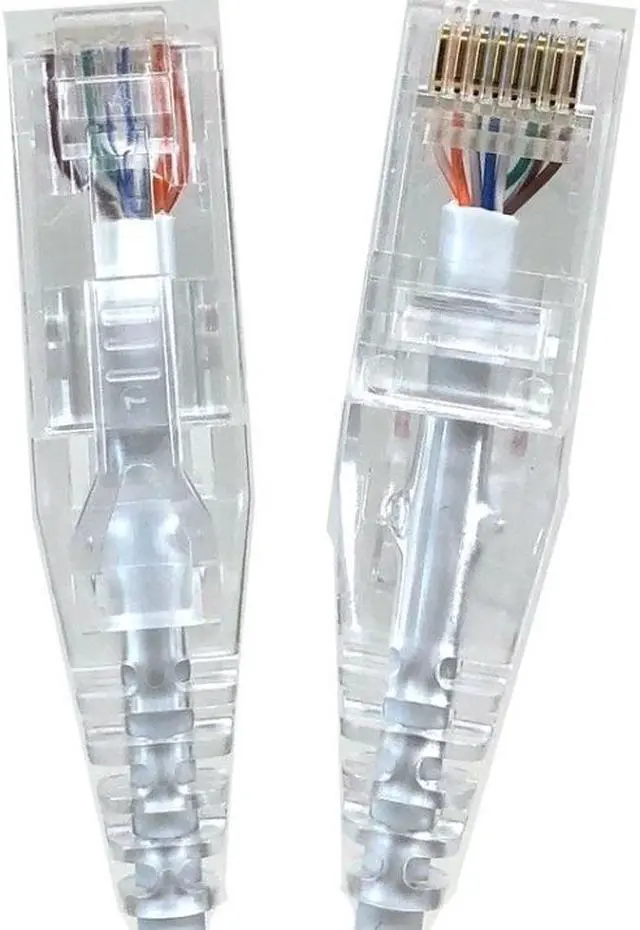 Alt view image 6 of 6 - Micro Connectors (E08-010W-SLIM-5) Ultra Slim 10 feet (28AWG) CAT 6 UTP RJ45 Patch Cables, Pack of 5, Color-White