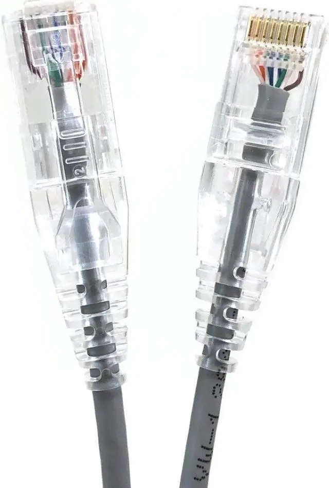 Alt view image 7 of 7 - Micro Connectors (E08-010-SLIM-5) Ultra Slim 10 Feet (28AWG) CAT 6 UTP RJ45 Patch Cables, Pack of 5, Color-Gray