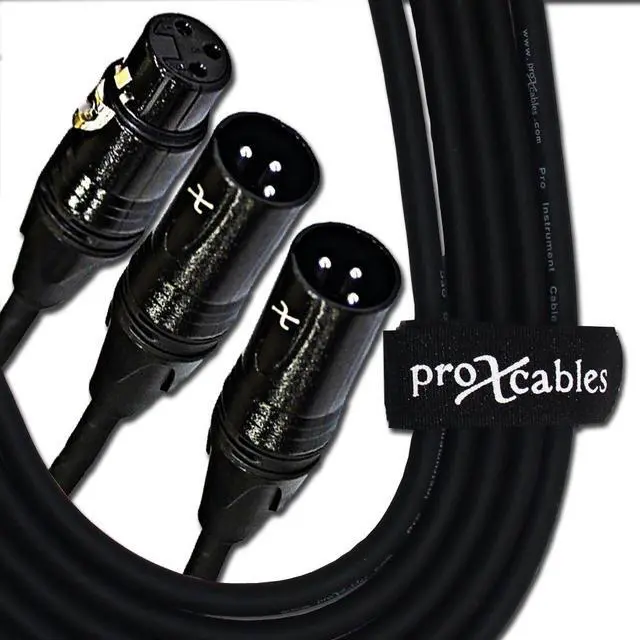 Alt view image 4 of 8 - ProX XC-YXF (6in XLR-F to Dual XLR-M Cable)
