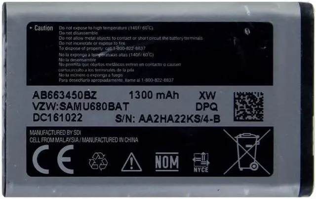 Alt view image 5 of 7 - Genuine Samsung Convoy III 3 SCH-U680 SAMU680BAT AB663450BZ Battery