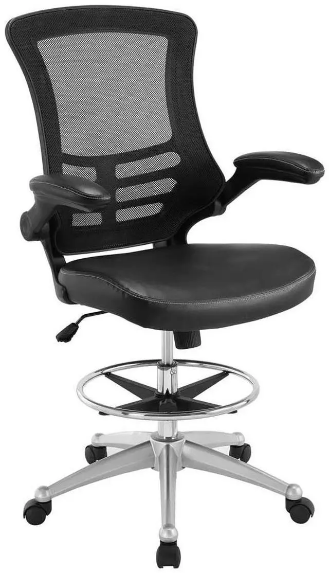 Alt view image 18 of 20 - Attainment Vinyl Drafting Stool in Black