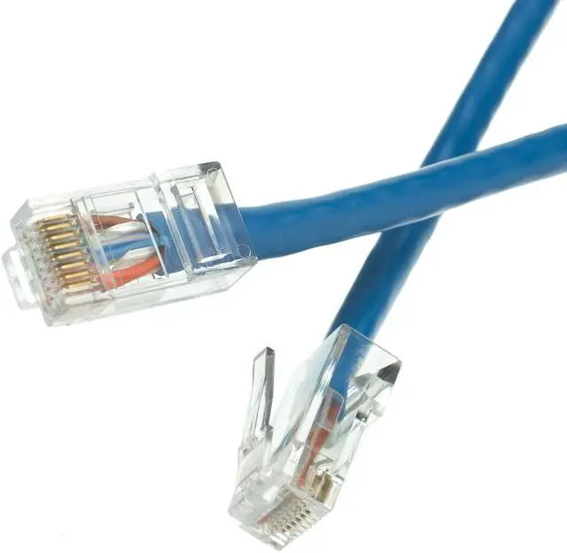 Alt view image 2 of 2 - Cat5e Ethernet Patch Cable, Bootless, 6 inch - Blue