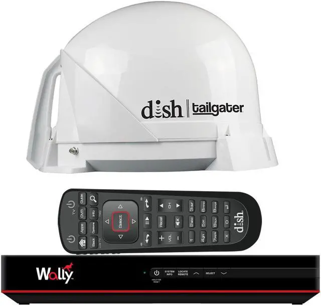 Alt view image 3 of 10 - King Dish® Tailgater® Satellite Tv Antenna Bundle W/Dish® Wally® Hd Receiver & Cables