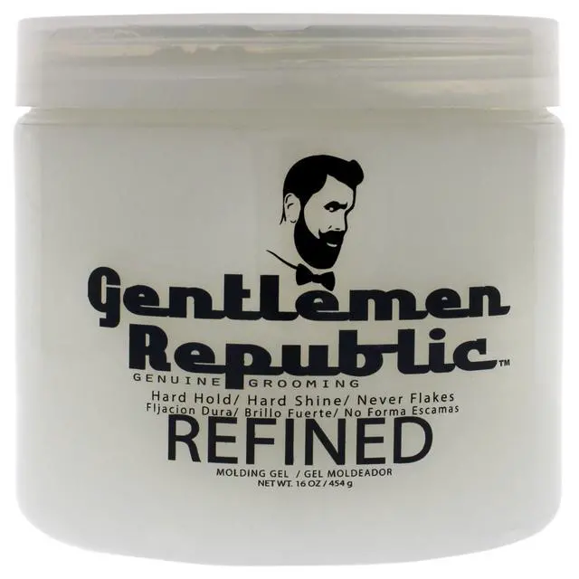 Alt view image 2 of 6 - Gentlemen Republic 16oz Grooming Hard Hold & Shine Refined Mold Hair Styling Gel