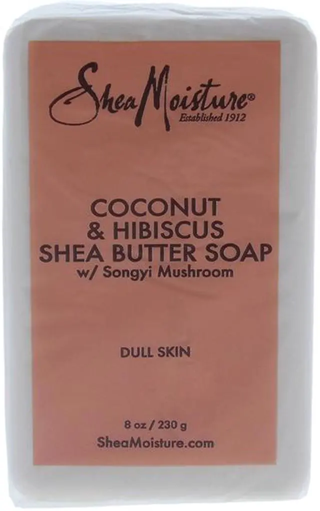 Main image of shea mst ccnt&hbscs shbtr size 8.0 o shea moisture coconut & hibiscus shea butter soap 8.0oz