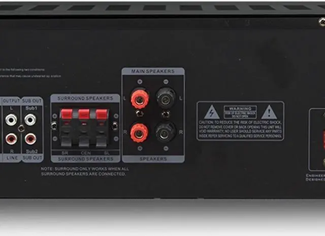 Alt view image 10 of 12 - New Technical Pro 1000W Professional Audio Receiver with USB/SD Card Input, MP3 (AUX), 2 Mic Inputs, IPod/ IPhone Compatible, Recorder, & Wireless Remote