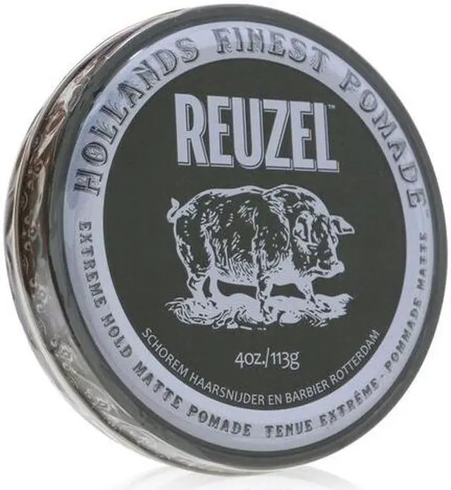 Alt view image 2 of 4 - Reuzel Holands Finest Extreme Hold Matte Pomade Gray Tin 4 Ounce