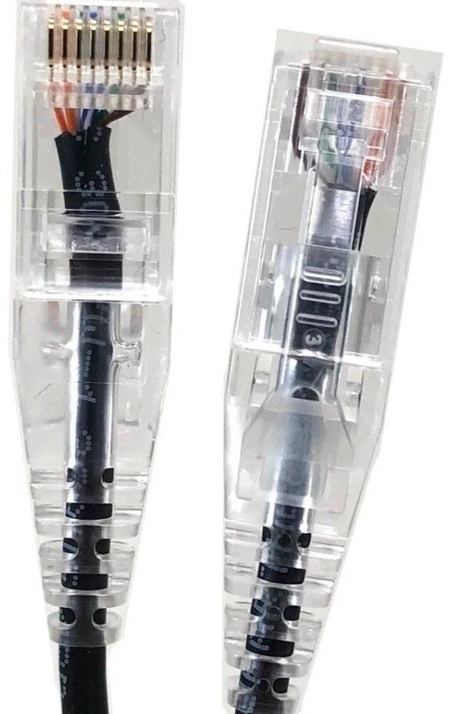 Alt view image 6 of 6 - Micro Connectors (E08-050B-SLIM-5) Ultra Slim 50 Feet (28AWG) CAT 6 UTP RJ45 Patch Cables, Pack of 5, Color-Black