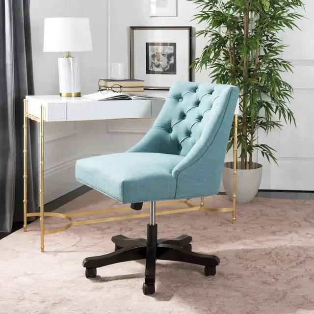 Alt view image 2 of 5 - safavieh soho desk chair, light blue, light blue