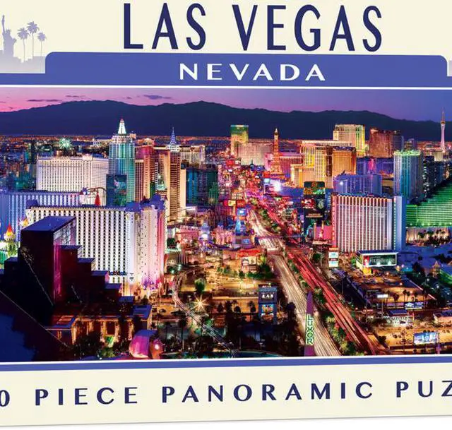 Alt view image 2 of 10 - city panoramics las vegas panoramic 1000 piece jigsaw puzzle