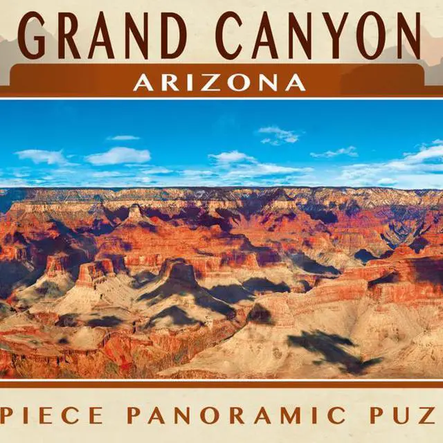 Main image of masterpieces american vistas puzzles collection - grand canyon 1000 piece panoramic jigsaw puzzle