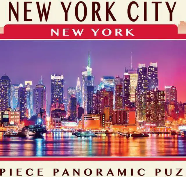Main image of masterpieces cityscape panoramics 1000 puzzles collection - new york 1000pc pano 1000 piece jigsaw puzzle