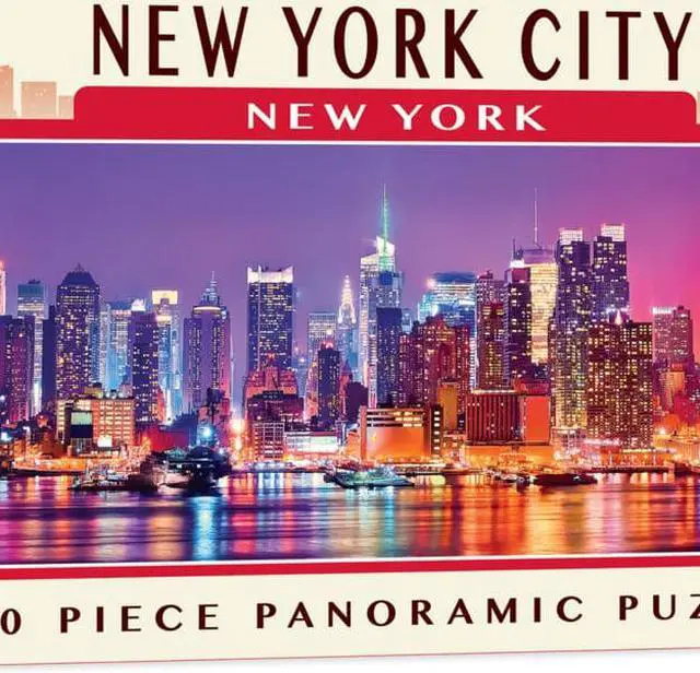 Alt view image 2 of 9 - masterpieces cityscape panoramics 1000 puzzles collection - new york 1000pc pano 1000 piece jigsaw puzzle