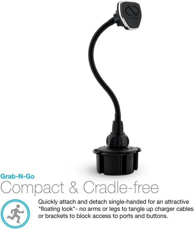 Alt view image 10 of 18 - Naztech 13606 MagBuddy Cup Holder Mount