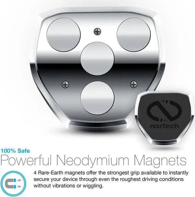 Alt view image 9 of 18 - naztech magbuddy magnetic desktop cell phone mount. easy access to apps, messages, emails, photos & videos. use at workplace, home, for iphone x /8/8 plus, samsung s9 / s9+/ note 8 /smartphones & more
