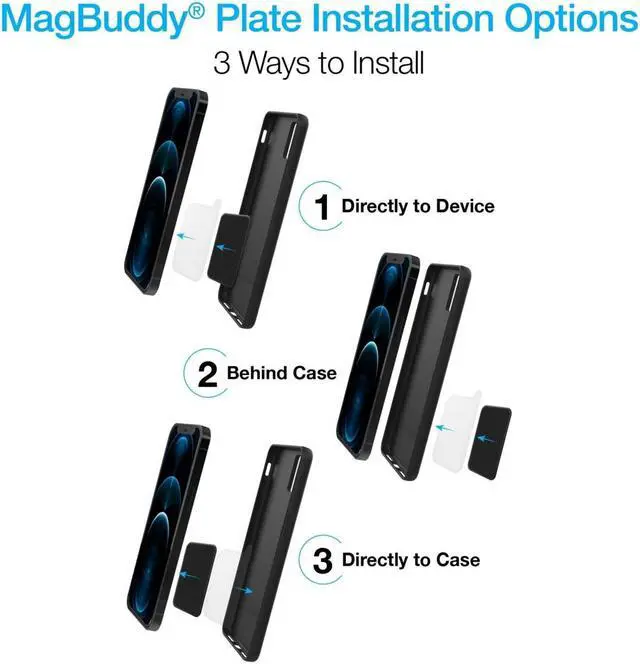 Alt view image 11 of 12 - Naztech 13626 MagBuddy Cards/Plates Black