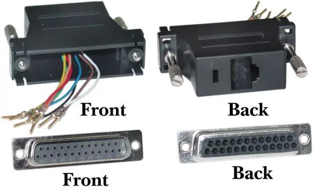 Alt view image 5 of 5 - Cable Wholesale DB25 Male / RJ45 Modular Adapter, Color Black