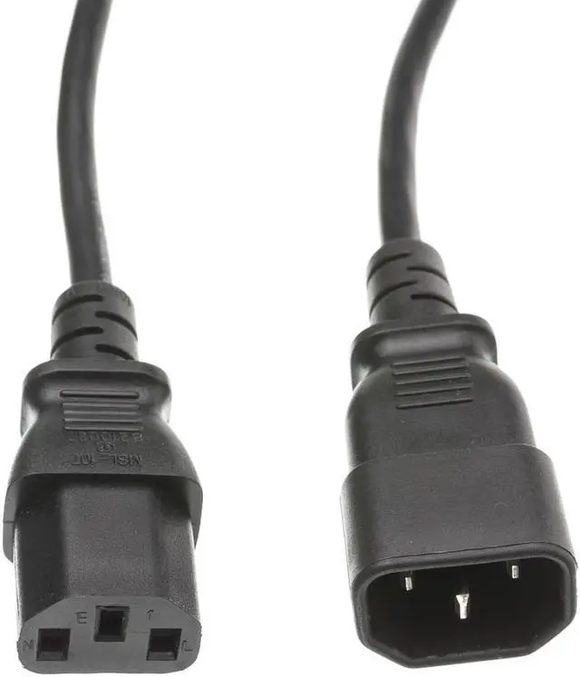 Alt view image 5 of 5 - Computer Power Cord Extension, UL / CSA, Black,12 ft
