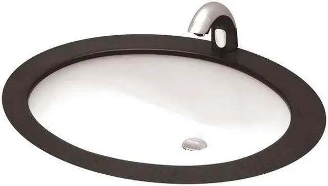 Alt view image 3 of 3 - TOTO LT569#01 White Bathroom Sink, Vitreous China, Undermount Bowl Size 14" x