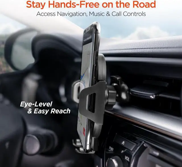 Alt view image 3 of 6 - hypergear 3-in-1 universal phone mount kit [car air vent mount & telescopic suction mount for car dashboard & windshield] compatible with all cell phones