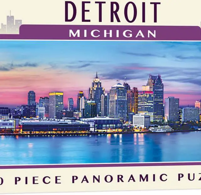 Alt view image 4 of 12 - Detroit 1000 Piece Panoramic Puzzle by Masterpieces Puzzle Co.