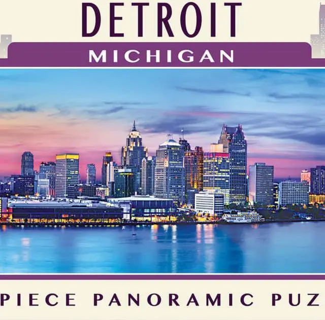 Alt view image 3 of 12 - Detroit 1000 Piece Panoramic Puzzle by Masterpieces Puzzle Co.