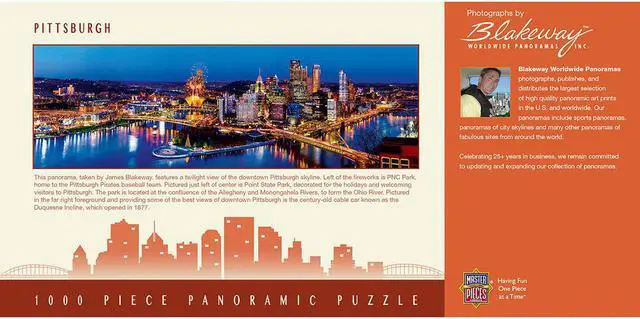 Alt view image 3 of 9 - MasterPieces Pittsburgh 1000 Piece Panoramic Jigsaw Puzzle