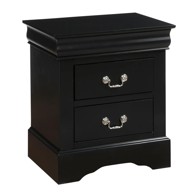 Alt view image 4 of 4 - NIGHTSTAND- Louis Phillipe III KD Black Finish