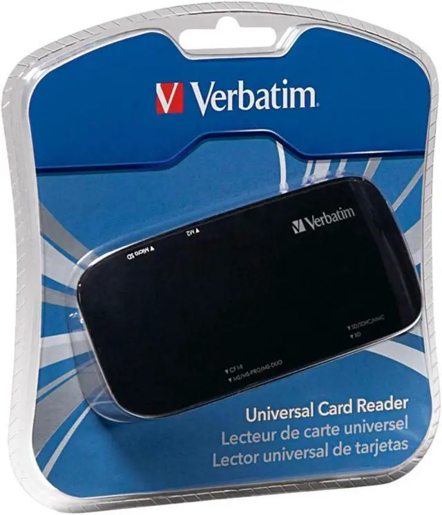 Alt view image 17 of 20 - Verbatim Universal Card Reader, USB 2.0 - Black - USB 2.0 - Black