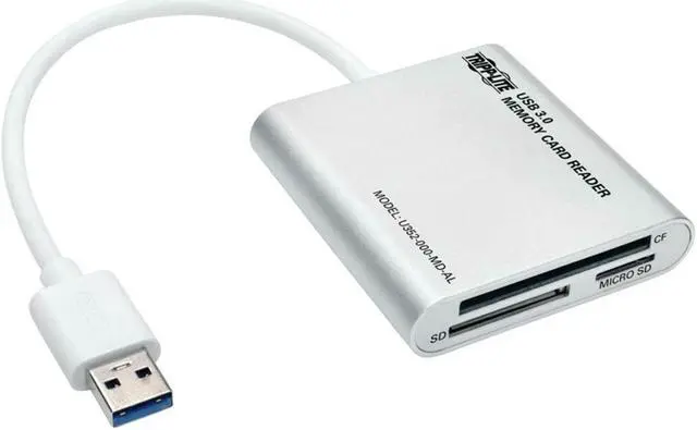 Alt view image 10 of 20 - Tripp Lite U352-000-MD-AL USB 3.0 A (MALE) USB 3.0 SuperSpeed Multi-Drive Memory Card Reader/Writer, Aluminum Case