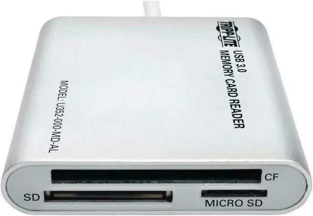 Alt view image 11 of 20 - Tripp Lite U352-000-MD-AL USB 3.0 A (MALE) USB 3.0 SuperSpeed Multi-Drive Memory Card Reader/Writer, Aluminum Case