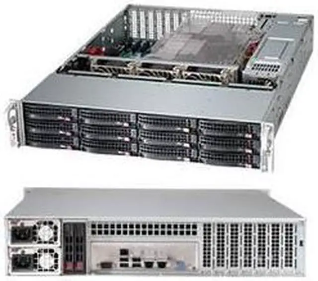Alt view image 3 of 4 - Supermicro SuperChassis 826BE1C-R920LPB - 2U Support - 12 Hot-swap SAS/SATA Bay