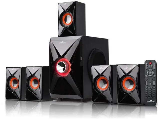 Alt view image 3 of 10 - Befree Sound BFS-420 5.1 Channel Surround Sound Bluetooth Speaker System, Orange