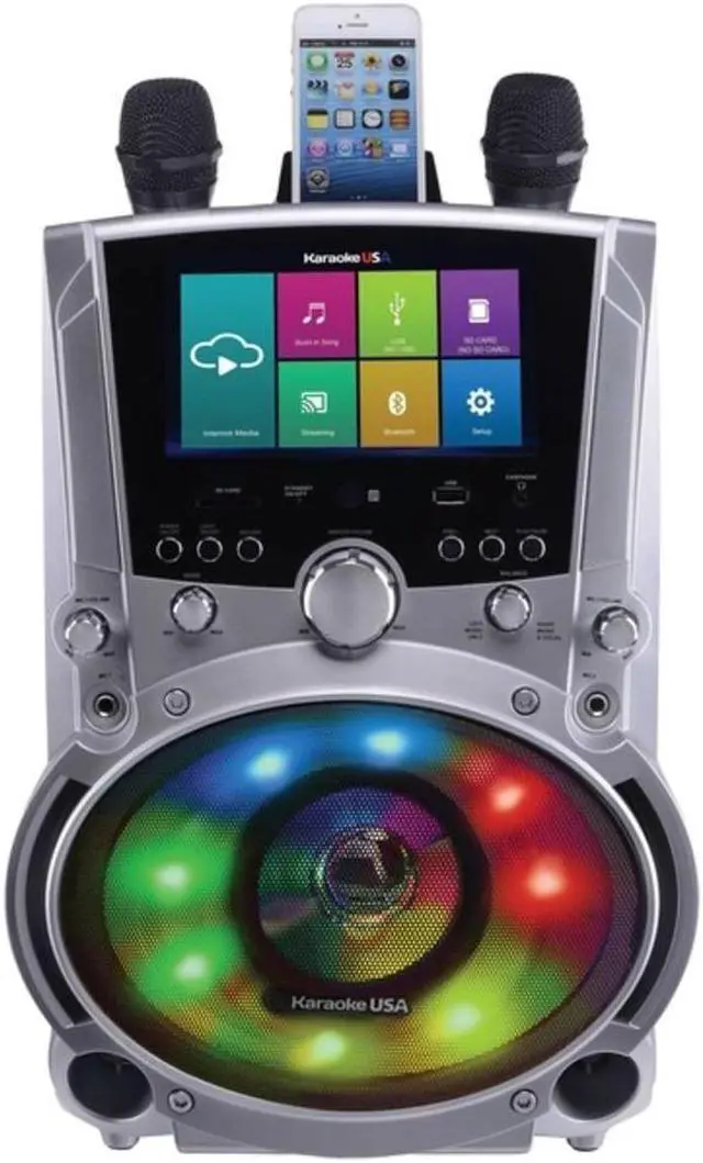 Alt view image 6 of 7 - Karaoke USA WK760 All-In-One Wi-Fi Karaoke System