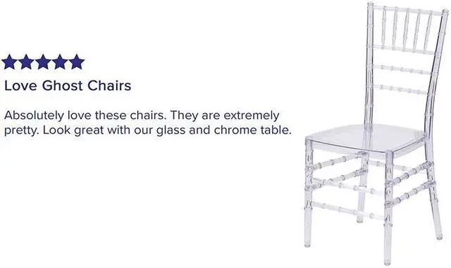 Alt view image 10 of 20 - Flash Elegance Crystal Ice Stacking Chiavari Chair