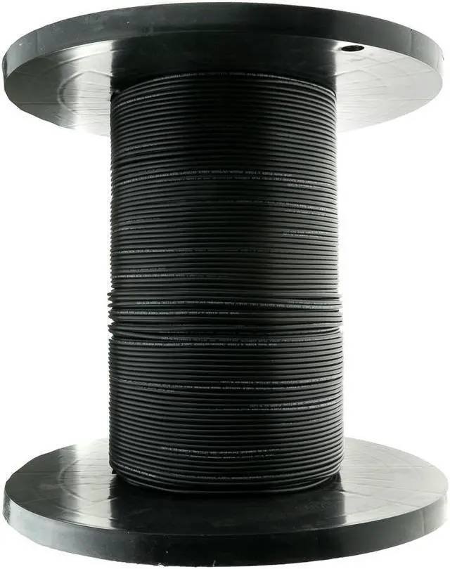 Alt view image 4 of 4 - 12 Fiber Indoor/Outdoor Fiber Optic Cable, Singlemode, 9/125, Riser Rated, Spool, 1000 foot - Black
