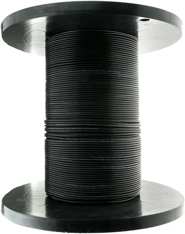 Alt view image 5 of 5 - 6 Fiber Indoor/Outdoor Fiber Optic Cable, Singlemode, 9/125, Riser Rated, Spool, 1000 foot - Black
