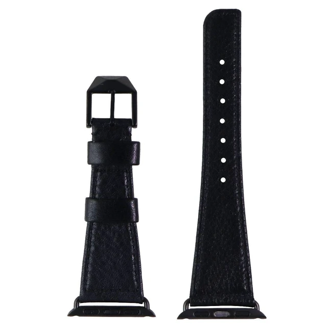 Alt view image 12 of 15 - Case-Mate Black Signature Leather 38mm or 40mm Apple Watch Band