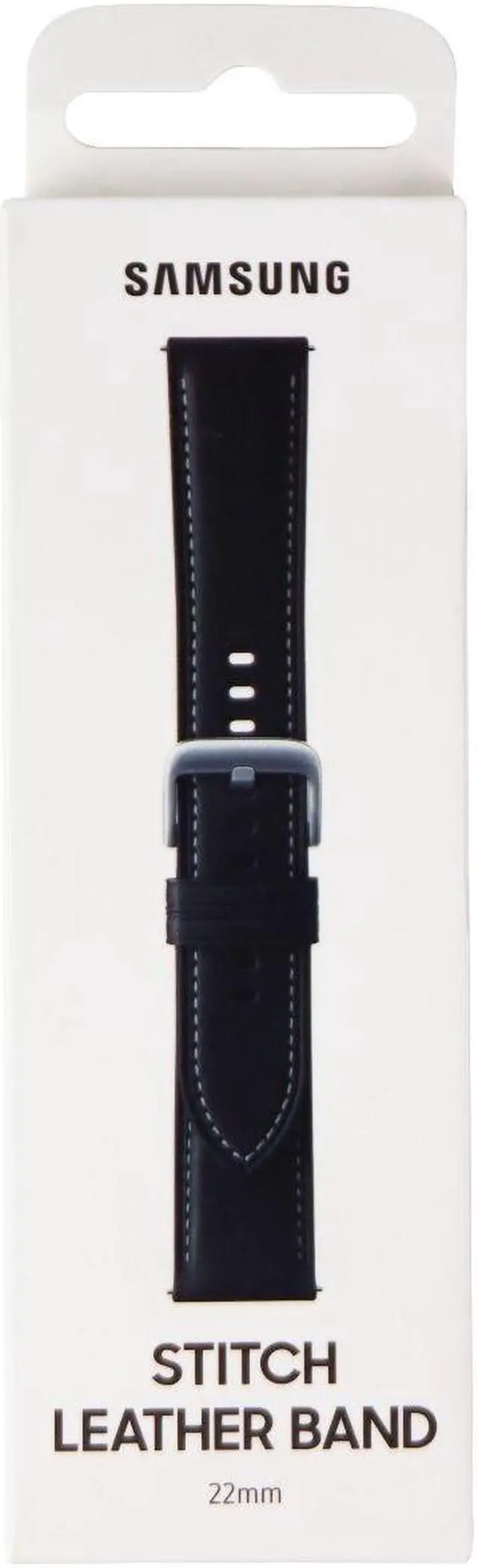 Main image of Samsung ET-SLR84LBEGUJ Stitch Leather Band 22mm Black