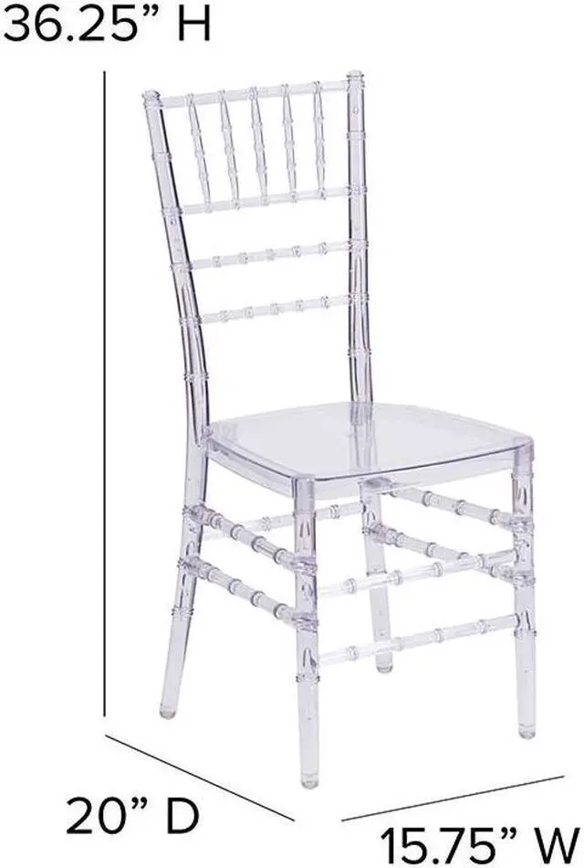 Alt view image 12 of 20 - Flash Elegance Crystal Ice Stacking Chiavari Chair