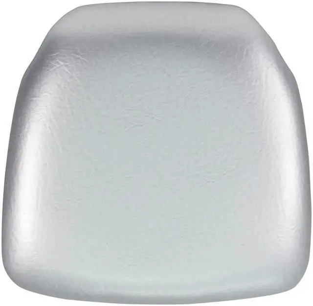 Alt view image 3 of 17 - Hard Silver Vinyl Chiavari Chair Cushion
